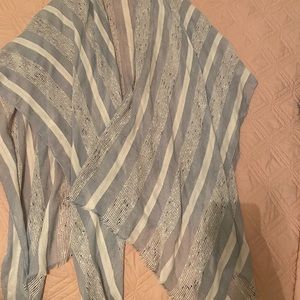 Baby blue and white wrap